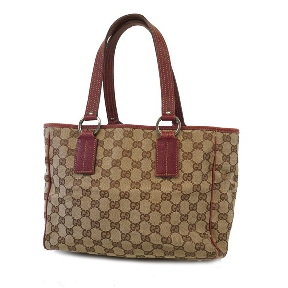 PRICE DROP- 💯 Authentic Gucci Women’s GG Canvas Tote Bag GG Canvas Beige,Red - Picture 1 of 14